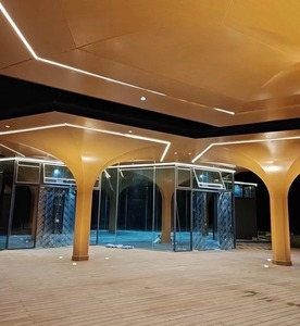 Panneau mural en aluminium moderne, double courbure, anti-corrosion, revêtement poudré, pour application escalier - Product Image 6