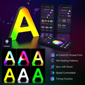 Luci LED a Forma di <span class=keywords><strong>Lettere</strong></span> dell'Alfabeto Sincronizzate con la Musica, Illuminazione RGB per Ragazze e Donne, Regalo per Feste, Compleanni, Decorazioni Natalizie - Product Image 4