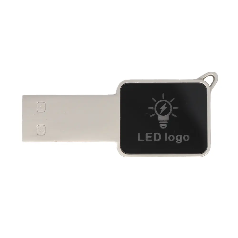 ใหม่ USB 2.0 แฟลชไดรฟ์ไดรฟ์ปากกาโลหะรุ่นส่วนตัวพร้อมโลโก้ LED ของขวัญ USB Disk