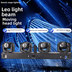 Projecteur de scène à tête mobile 4x32W 4-en-1 RGBW, rotation sans fil, contrôle individuel, éclairage DJ tout-en-un pour fêtes, discothèques et scènes - Product Image 3