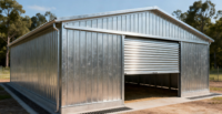 Grand cadre de grange en métal à structure métallique préfabriquée rustique pour animaux de ferme d'atelier ou kits de barndominium