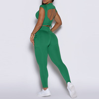 Meilleures ventes : Ensemble 2 pièces de leggings de yoga taille haute, respirants, sculptants, effet fessier galbant et push-up, avec coussinets intégrés