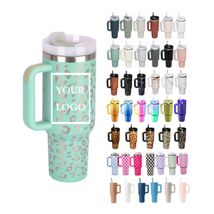 H2.0 20oz Stainless Steel Insulated Tumbler with Handle Straw Direct Drinking for Hot & Cold Drinks <b>Large</b> Travel Coffee <b>Mug</b> - Product Image 2