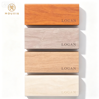 Étui à lunettes rectangulaire portable en bois grainé avec logo personnalisé et coque rigide