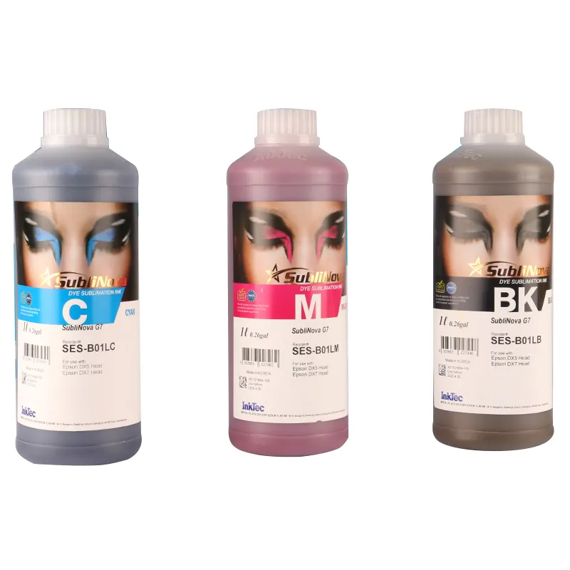 Inktec 6 Color light Cyan and light Magenta Sublimation Ink For epson TFP dx5 dx7