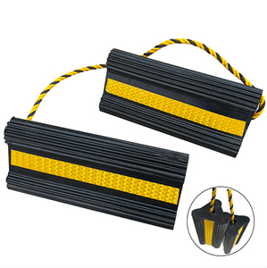 Heavy Duty Aircraft High Resistance to Severe Impact Portable Rubber <strong>Wheel</strong> <strong>Chock</strong> for Car , Aircraft ,Trucks,RV AWC01 - Product Image 1