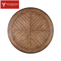 Table à manger circulaire américaine antique en bois massif pour six personnes, grande unité de 1,35 mètre, pouvant accueillir huit personnes, personnalisable