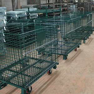 Chất lượng cao có thể gập lại Stackable kho và hậu cần lưu trữ lồng dây lưới <span class=keywords><strong>Pallet</strong></span> lưới hộp - Product Image 5