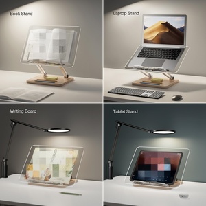 Có thể điều chỉnh có thể gập lại máy tính để bàn Riser <span class=keywords><strong>Acrylic</strong></span> cuốn sách đứng và người giữ cuốn sách cho máy tính xách tay công thức sách giáo khoa - Product Image 4