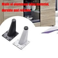 4 pièces moderne pratique maison placard Oblique canapé pied bureau canapé facile à installer meubles Table pieds en alliage d'aluminium meuble TV
