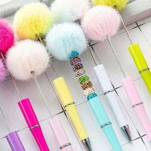 Creative DIY Fluffy Ballpoint <b>Pen</b> with Beads, Personalized Cute Promotional Gift, Wholesale Adorable Furry <b>Pens</b> - Product Image 2