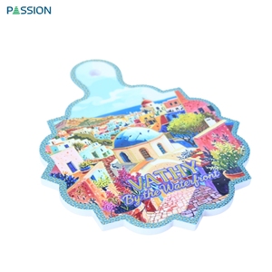 Juego de 7 Salvamanteles de Cerámica Mediterránea con Base de Madera, Resistentes al Calor, para Decoración de Mesa de Cocina - Product Image 2