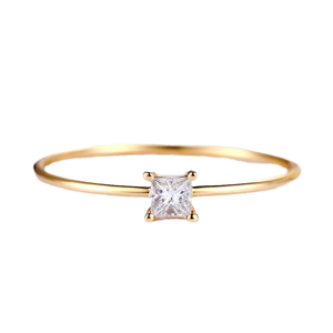 Trendy 18K Solid Gold Natural Diamond <b>Ring</b> Dainty <b>Custom</b> Wedding Engagement Jewelry for Ladies Classic Style - Product Image 1