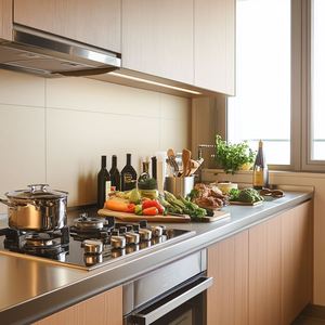 Modern Luxury Modular Complete <b>Kitchen</b> Cabinet Design L-shaped MDF Door <b>Kitchen</b> Units Set <b>Furniture</b> - Product Image 5