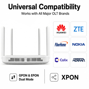 เราเตอร์ ONU XPON มือสอง รองรับ WiFi5 แบบ Dual Band AC1200 4GE 1TEL 1USB พอร์ต 2.4G 5G โมเด็มออปติคอล รองรับ OMCI TR069 สำหรับ FTTR FTTX - Product Image 4