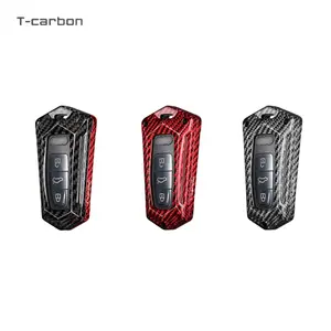 T-carbon Car Key Covers đối với Audi A7 A8 Key trường hợp thời trang Styling sợi carbon Car Key Fob trường hợp Auto phụ kiện