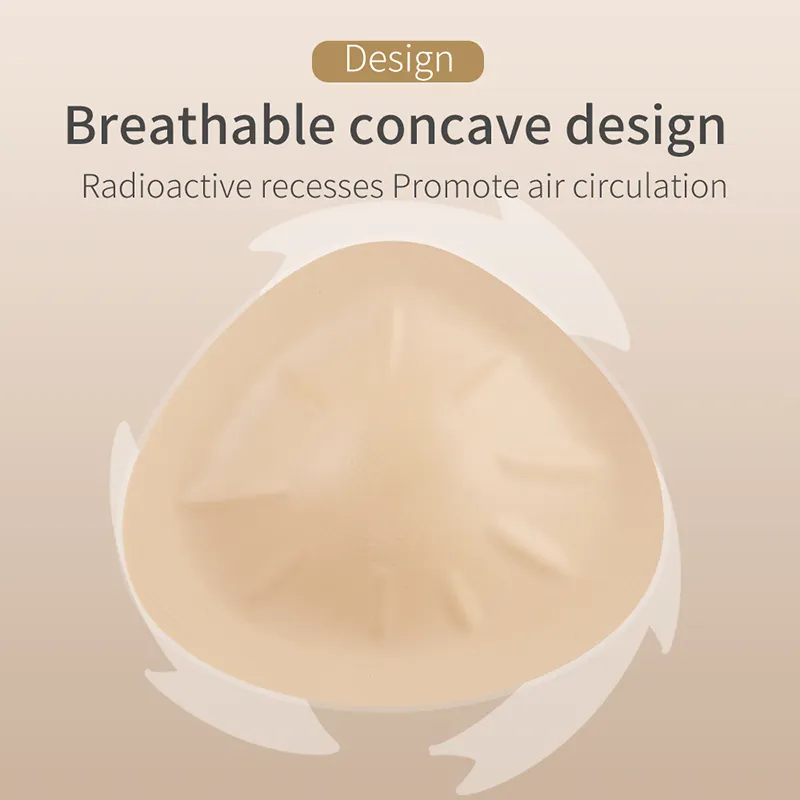 Triangular Shape Silicone Prosthesis Light Weight Backside Deep Concave for Breast Cancer Women Mastectomy 100-400g/pc