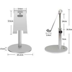 Aluminium Alloy Desk Phone Holder Adjustable Height <b>For</b> Mobile <b>Tablet</b> <b>Stand</b> - Product Image 3