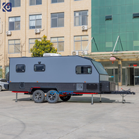 CAMPTRL Remorque de voyage tout-terrain Petite remorque de camping pour 2-3 personnes Remorque de camping-car Normes australiennes Caravane tout-terrain