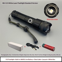 Lampe torche tactique IP65 à lumière puissante, rechargeable, longue durée de vie de la batterie, en alliage d'aluminium, multifonctionnelle, mini LED blanche pour le camping
