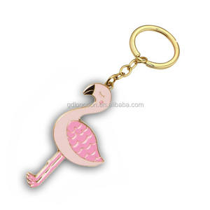 참신한 매력적인 펜던트 귀여운 창의적인 플라밍고 열쇠고리 맞춤형 금속 동물 모양 열쇠고리 핑크 플라밍고 열쇠고리 동물원용 - Product Image 4