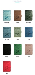 Funda de Pasaporte de Lujo de Cuero Antirrobo Más Vendida con Cierre Magnético, Cartera Decorativa y Tarjetero Estilo Moderno - Product Image 2
