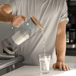 <span class=keywords><strong>Carafe</strong></span> en verre purificateur <span class=keywords><strong>d</strong></span>'<span class=keywords><strong>eau</strong></span> potable filtre à <span class=keywords><strong>eau</strong></span> alcaline pichet en plastique Rohs manuel avec poignée facile à installer 3,5 L - Product Image 4