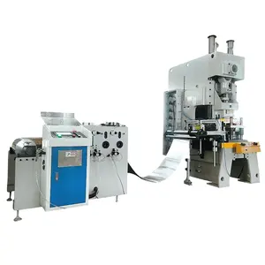 Punzonatrice pneumatica 63T + alimentatore + stampo contenitore in alluminio