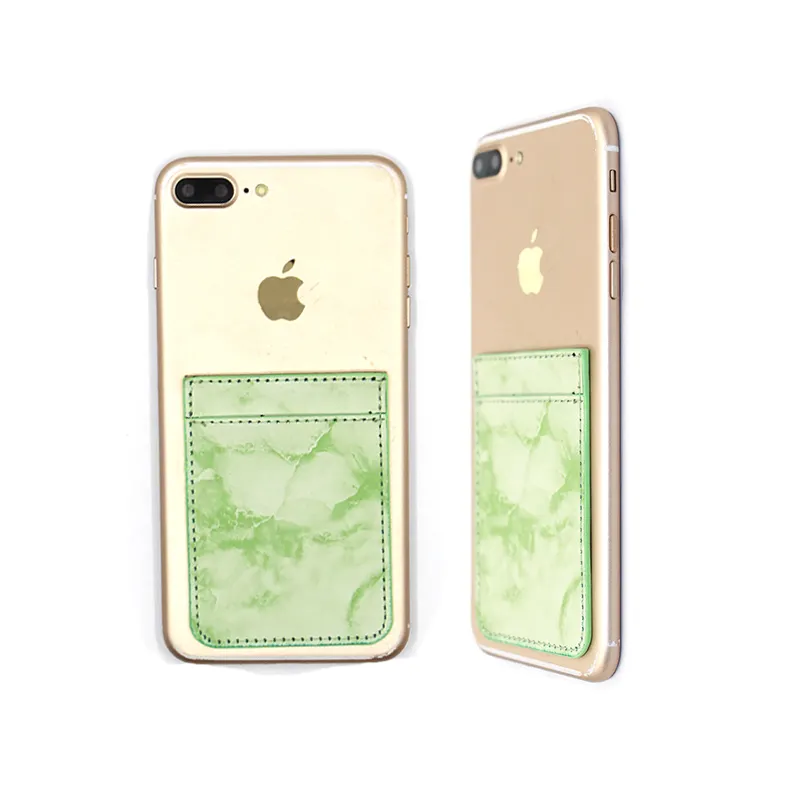 Чехол-бумажник из искусственной кожи с мраморным рисунком на задней стороне телефона с 2 кармашками для телефона