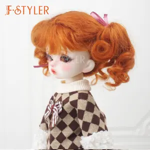 FSTYLER गुड़िया विग मोहायर ब्रेडिंग थोक फैक्टरी अनुकूलन गुड़िया सहायक उपकरण BJD गुड़िया के लिए बाल