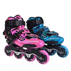 Patines <span class=keywords><strong>de</strong></span> Ruedas Profesionales para Niños con Carcasa <span class=keywords><strong>de</strong></span> Fibra <span class=keywords><strong>de</strong></span> Carbono y PU, Plantilla Ajustable, Ruedas <span class=keywords><strong>de</strong></span> Fila Única, Manejo <span class=keywords><strong>de</strong></span> Patines con Ruedas Dañadas - Product Image 1