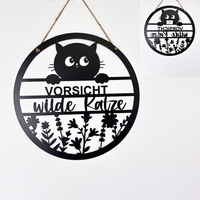 Autocollant mural Art Déco rond en métal noir et blanc de haute qualité pour anniversaire, idéal pour club ou man cave
