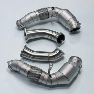 Performance Downpipe for BMW M5 F90 3.0T (2018-2023) - 3 Inch to 3.5 Inch With Heat Shield - Product Image 6