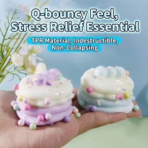 ของเล่นบีบเค้กน่ารัก ของเล่นบีบ TPR นุ่ม บรรเทาความเครียด ของเล่นขายส่ง ของขวัญแปลกใหม่สำหรับเด็ก - Product Image 3