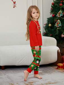 En stock fête de vacances ensemble adultes enfants 2 pièces vêtements de nuit pyjamas Noël <span class=keywords><strong>Grinch</strong></span> ensemble famille correspondant Noël pyjamas - Product Image 5