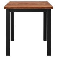 Petite table de restaurant 70x70cm en bois massif au design moderne avec 4 pieds Option économique