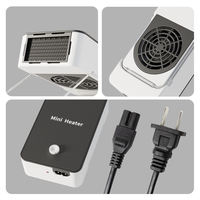 Ventilateur Climatiseur Portable Mini, Chauffage et Déshumidificateur USB Rechargeable, Chauffage d'Appoint