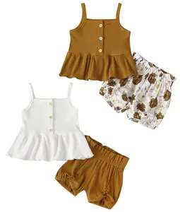 Kleinkind Mädchen kurze Sets Kinder ärmellose Tanktops und Shorts 2 Stück Kinder kleidung Baby kleidung Set