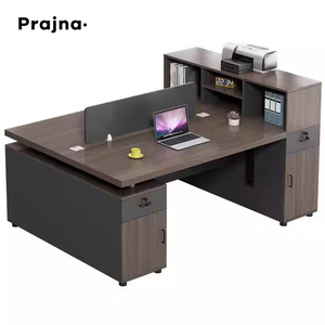 Thương mại hiện đại tủ điều hành văn phòng bàn 1 người Máy Trạm bàn với ổ cắm và kệ - Product Image 6