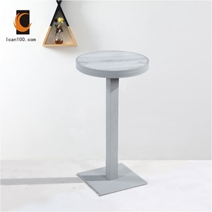 Mesa redonda de <span class=keywords><strong>Bar</strong></span> para cóctel, personalizada, 80cm, 32 pulgadas, alta, de mármol y vidrio, mesas de altura - Product Image 1