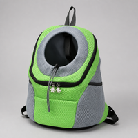 Sac à dos respirant pour animaux de compagnie, sac de transport pour chat avec ouverture pour la tête, sac à bandoulière double en tissu Oxford, dessus en maille, ouverture à cordon, 3 tailles, 5 couleurs