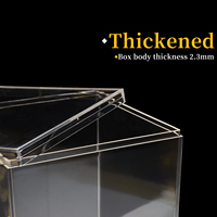Grand présentoir transparent en PS, boîte de rangement anti-poussière pour poupées, figurines d'anime, peluches, collection, vitrine transparente