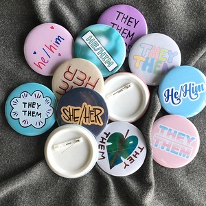 Biểu Tượng Tùy Chỉnh Pin Vòng Hình Dạng Nút Huy Hiệu Dễ Thương Tinplate Huy Hiệu Kim Loại Tin Huy Hiệu Nút - Product Image 4