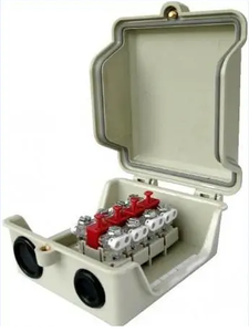 صندوق توزيع اتصالات مقاوم للماء IP65 مناسب لوحدات STB أو LSA كرون، صناديق توزيع ABS تربط 50-100 زوج من الخطوط الهاتفية - Product Image 3