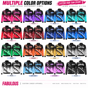 Conjunto de Calentamiento con Logotipo Bordado, Chaqueta con Cierre Completo, Estampado <span class=keywords><strong>Galaxy</strong></span> con Transferencia Térmica en Degradado Negro y Rosa, Traje de Entrenamiento para Equipo, Resistente a la Decoloración - Product Image 3