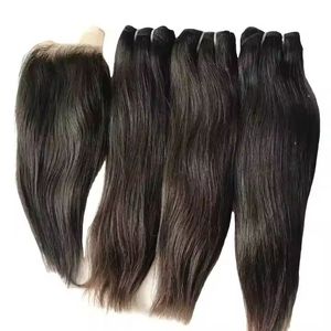 Extensions de cheveux à clipser vierges Remy de qualité supérieure, mélange Bourgogne – Tissage double machine sans couture en 3 pièces, exportateur indien - Product Image 1