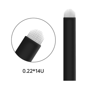Cartouche d'aiguilles de tatouage à membrane 0,22 mm 14U jetable pour maquillage permanent professionnel PMU, pour machine à tatouer les sourcils et le corps - Product Image 2