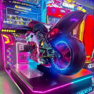 Machine d'arcade à monnayeur, simulateur de course de moto d'intérieur, jeu vidéo pour parc d'attractions, prise en charge de l'anglais, 2 joueurs, 110V/220V - Product Image 4