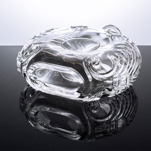 Bouteille de liqueur ronde en <span class=keywords><strong>verre</strong></span> soufflé gravée, bon marché, brandy, 1000 ml - Product Image 3