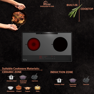 Placa de Cocción Inteligente Infrarroja y de Alta Luz de 4800W con Doble Quemador, Certificado CB, 220V, Control WIFI Tuya Integrado para Cocina - Product Image 1